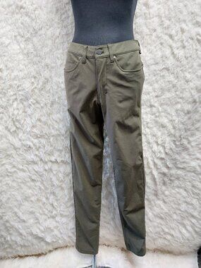 Lululemon City Sleek 5 Pocket Pant High Rise Slim Fit Dark Olive Green Size 29